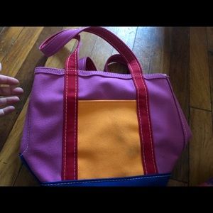 Llbean color block boat and tote